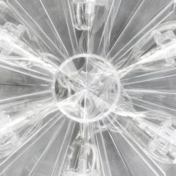 LED-Eiskristall, 23cm x 20cm, 25 LED-Lämpchen, warmweiß, transparent, klar, Timer