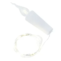 LED-Flaschenlicht, Kerze, 11 LEDs, 10cm hoch, konisch zulaufend, warmweiß