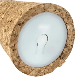 LED-Flaschenlicht, Korken, 15 LEDs, 4cm hoch, konisch zulaufend, Draht-Länge: 70cm, warmweiß