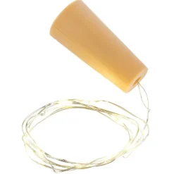 LED-Flaschenlicht mit 8 LED-Lichtern, Draht-Lichterkette, warmweiß
