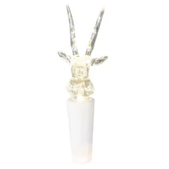 LED-Flaschenlicht mit 2 LED-Lämpchen, Rentier, 12,5cm hoch, weiß