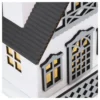 LED-Haus, graues Dach, mit Lichteffekt-Folie, 9,5cm x 8,2cm x 11cm