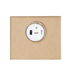 LED-Haus, graues Dach, mit Lichteffekt-Folie, 9,5cm x 8,2cm x 11cm