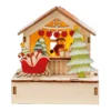 LED-Haus, Weihnachtsmarktszene 1, 9,5cm x 6cm x 10,2cm, warmweiß mit Timer