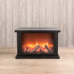 LED-Kamin, 30cm x 11,5cm x 20cm, mit Flammeneffekt, mit Timerfunktion