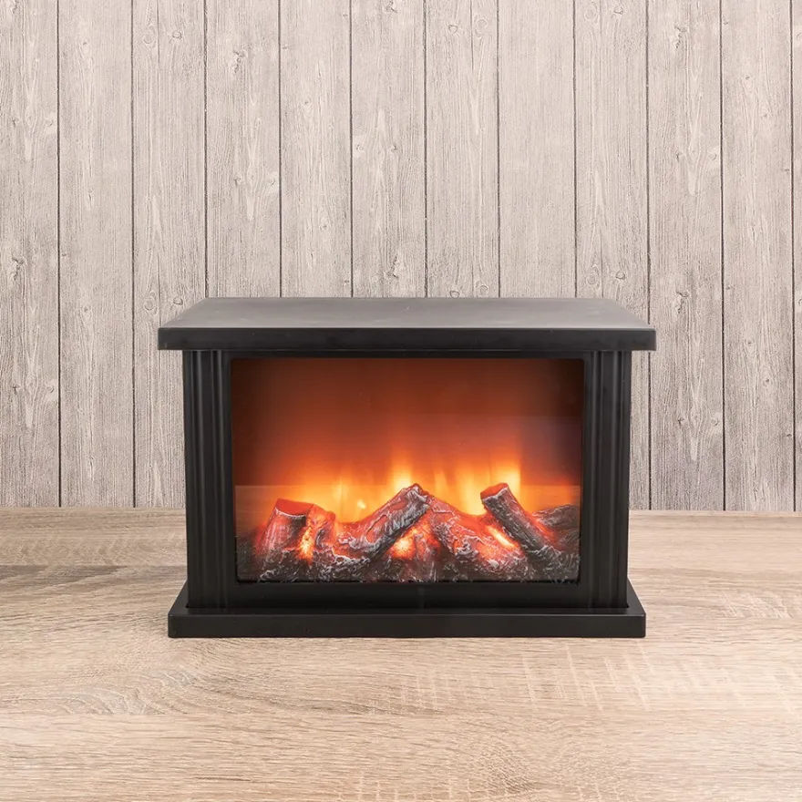 LED-Kamin, 30cm x 11,5cm x 20cm, mit Flammeneffekt, mit Timerfunktion