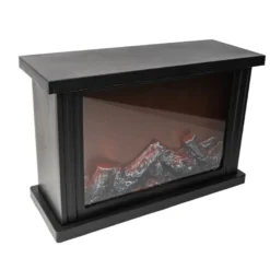 LED-Kamin, 30cm x 11,5cm x 20cm, mit Flammeneffekt, mit Timerfunktion