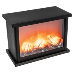 LED-Kamin, 25,5cm x 13,5cm x 18cm, mit Flammeneffekt, mit Timer
