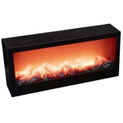 LED-Kamin, 45cm x 10cm x 20cm, mit Flammeneffekt, mit Timer