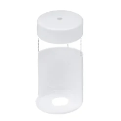 LED-Kerzenbasis, zum Zusammenbauen, 16cm hoch, Ø 10cm, weiß
