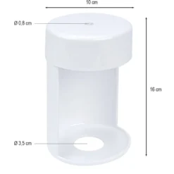 LED-Kerzenbasis, zum Zusammenbauen, 16cm hoch, Ø 10cm, weiß