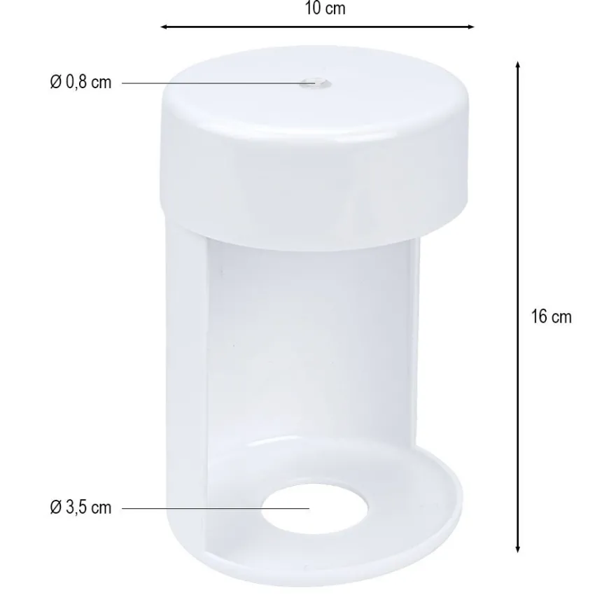 LED-Kerzenbasis, zum Zusammenbauen, 16cm hoch, Ø 10cm, weiß