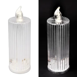LED-Kerzen, Kristalloptik 2, transparent, 15,5cm hoch, 2 Stück
