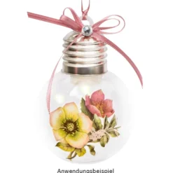 LED-Kugeln Glühbirne, Ø6cm, transparent, 4 Stück