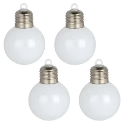LED-Kugeln Glühbirne, Ø6cm, weiß, 4 Stück