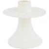 LED-Lampenpodest, Ø oben: 12cm, Ø unten: 10cm, 12cm hoch, weiß, 6 LEDs, warmweiß, Timer-Funktion