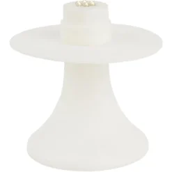 LED-Lampenpodest, Ø oben: 12cm, Ø unten: 10cm, 12cm hoch, weiß, 6 LEDs, warmweiß, Timer-Funktion