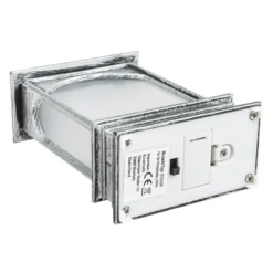 LED-Laterne mit Flackereffekt, 6,9cm x 13,5cm x 3,8cm, Schmiedeeisenoptik, silber-schwarz