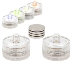 LED-Leuchten, mit Farbwechsel, wasserfest, Ø 3cm, 2 Stück