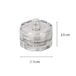 LED-Leuchten mit Flammen-Effekt, Ø3cm, 2,5cm hoch, 2 Stück