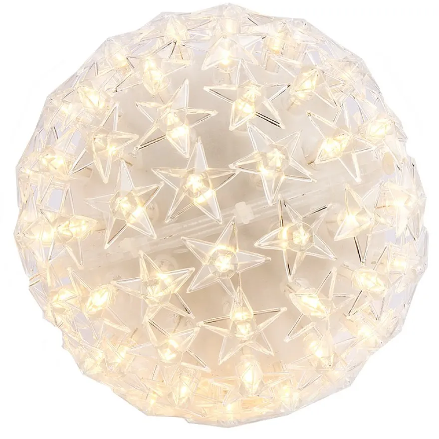 LED-Leuchtkugel Stern, Ø 14cm, 100 LEDs, warmweiß, inkl. Timer