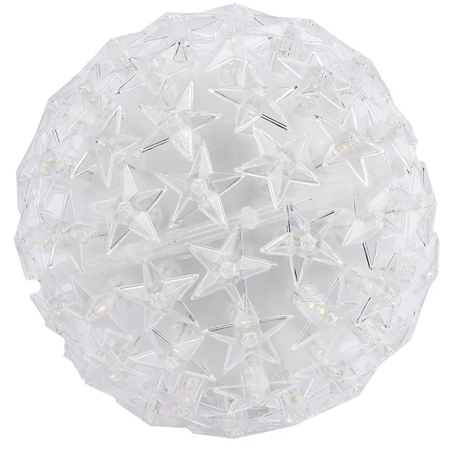 LED-Leuchtkugel Stern, Ø 14cm, 100 LEDs, warmweiß, inkl. Timer