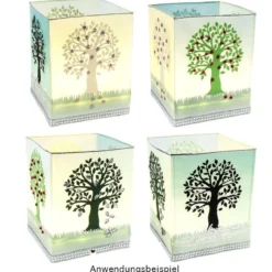 LED-Leuchtsockel, Light Base, quadratisch, 12,7cm x 12,7cm, 3,2cm hoch, 16 LEDs, warmweiß