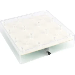 LED-Leuchtsockel, Light Base, quadratisch, 12,7cm x 12,7cm, 3,2cm hoch, 16 LEDs, warmweiß