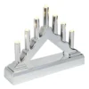 LED-Lichterbogen, 15,7cm x 3,8cm x 12,5cm, 7 LEDs in warmweiß, inkl. Timer-Funktion, silber