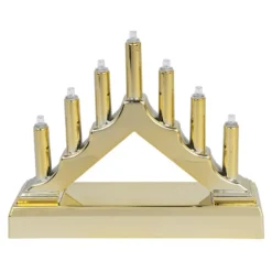 LED-Lichterbogen, 15,7cm x 3,8cm x 12,5cm, 7 LEDs in warmweiß, inkl. Timer-Funktion, hellgold