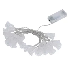 LED-Lichterkette Glocken, 20 LEDs in Warmweiß, 2,1m lang, Timer