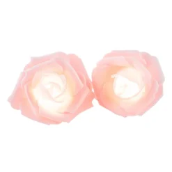 LED-Lichterkette, Rosen, rosa, 20 LED-Lämpchen in Warmweiß