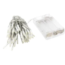 LED-Lichterkette, warmweiß, 3mm Lampen-Ø, 10cm Abstand, 50er