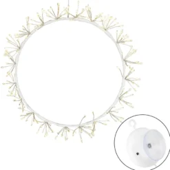 LED-Lichterkranz, Ø23cm, 20 Bündel mit je 10 LEDs, warmweiß, inkl. Timer