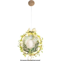 LED-Lichterkranz, Ø23cm, 20 Bündel mit je 10 LEDs, warmweiß, inkl. Timer