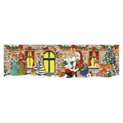 LED-Lichthaus, Nostalgische Weihnacht 5, Ø 11cm, 22cm hoch, inkl. Draht-Lichterkette, mit Timer