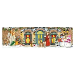 LED-Lichthaus, Nostalgische Weihnacht 3, Ø 11cm, 22cm hoch, inkl. Draht-Lichterkette, mit Timer