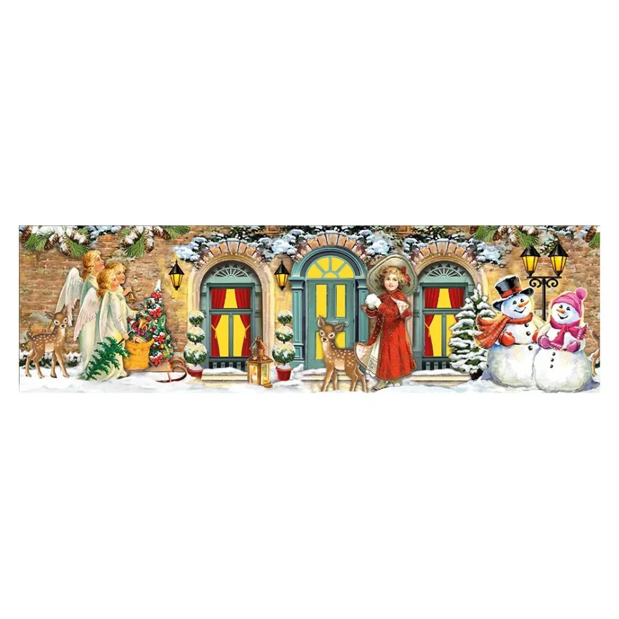 LED-Lichthaus, Nostalgische Weihnacht 3, Ø 11cm, 22cm hoch, inkl. Draht-Lichterkette, mit Timer