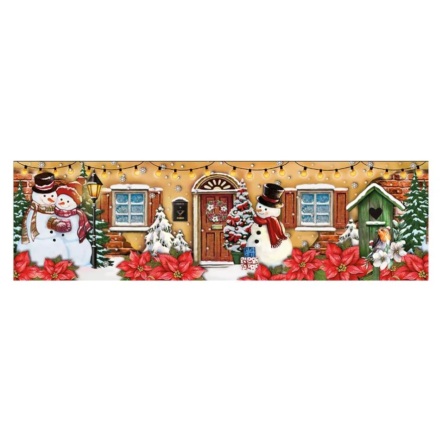 LED-Lichthaus, Nostalgische Weihnacht 2, Ø 11cm, 22cm hoch, inkl. Draht-Lichterkette, mit Timer