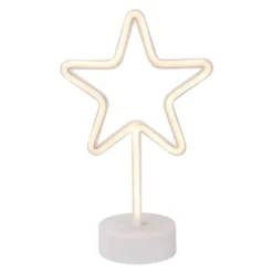 LED-Lichtschlauch, Stern mit Podest, 30,5cm hoch, warmweiß, inkl. Timer
