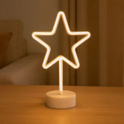 LED-Lichtschlauch, Stern mit Podest, 30,5cm hoch, warmweiß, inkl. Timer