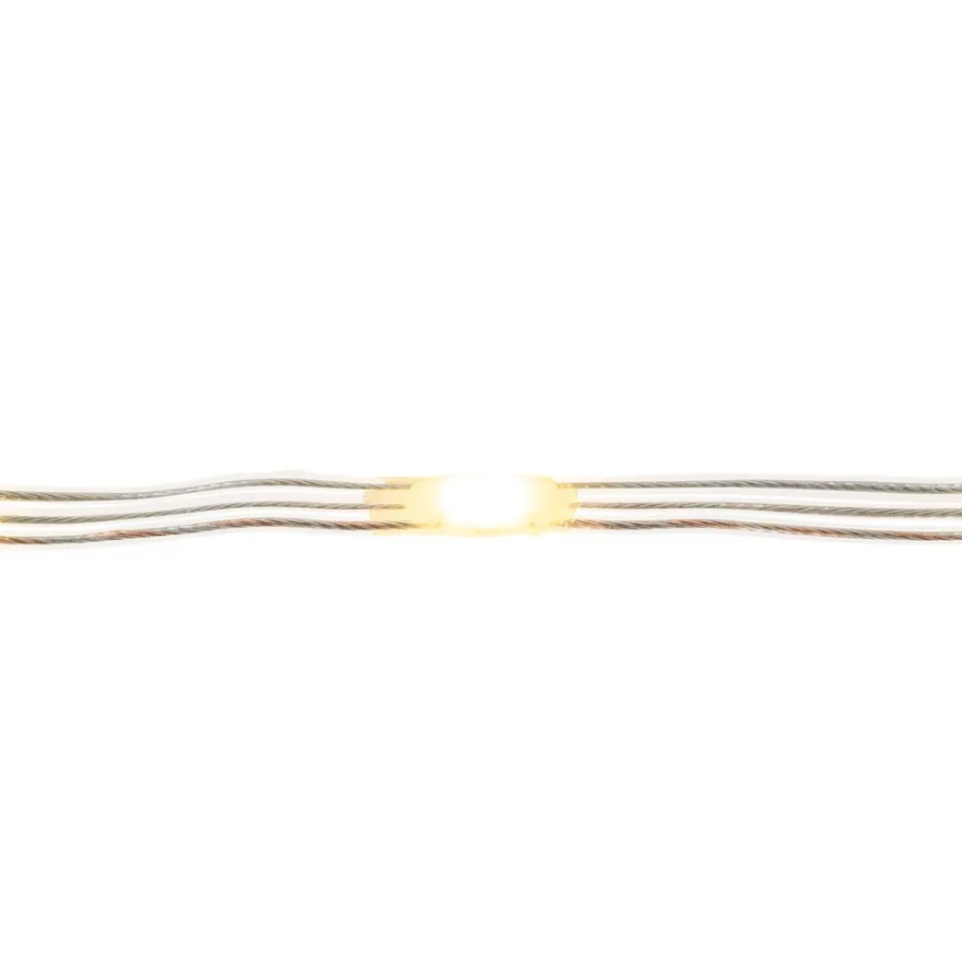 LED-Micro-Lichterkette, warmweiß, inkl. Timer, transparentes Soft-Kabel, 100er