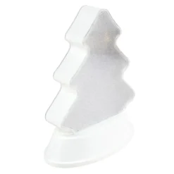 LED-Relaxleuchte, Tannenbaum, 14,5cm x 12cm, Diamant-Lichteffekt-Folie, inkl. Batterien, weiß
