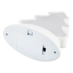 LED-Relaxleuchte, Tannenbaum, 14,5cm x 12cm, Diamant-Lichteffekt-Folie, inkl. Batterien, weiß