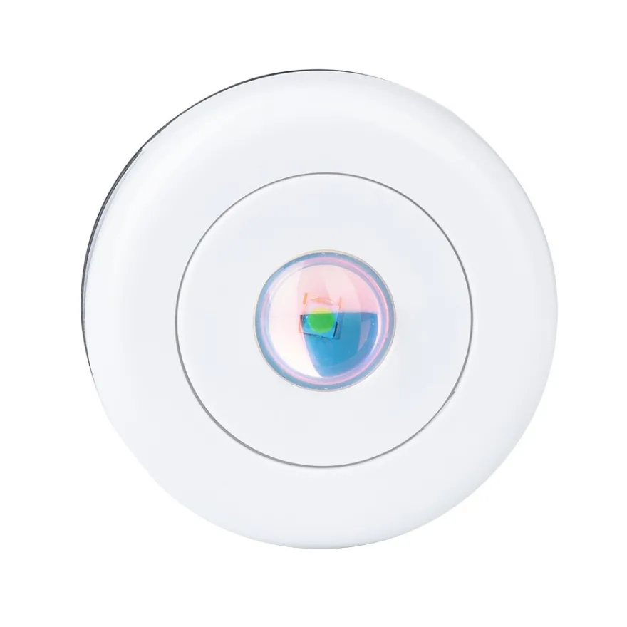 LED-Spot, zum Kleben, Ø6,8cm, 2,5cm hoch, Regenbogen-Lichteffekt