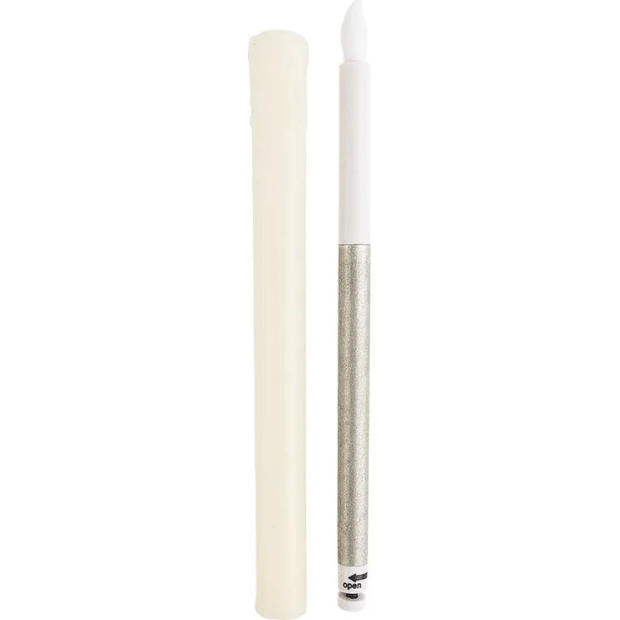LED-Stabkerzen, aus Echtwachs, 25cm hoch, mit Flackereffekt, 2 Stück