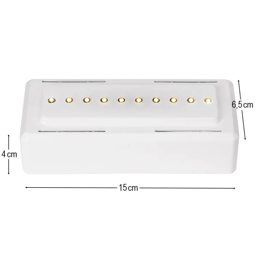 LED-Steck-Podest Rechteck, 15cm x 6,5cm x 4cm, inkl. Timer