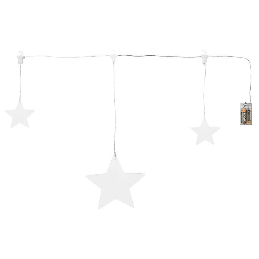 LED-Sternen-Girlande, Trio, 3 Sterne, warmweiß, inkl. Timer