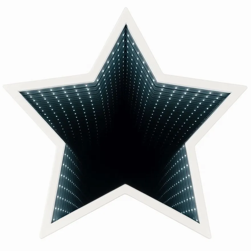 LED-Stern Infinity, zum Aufstellen, Ø 29,3cm, 60 LEDs in Weiß, inkl. Timer