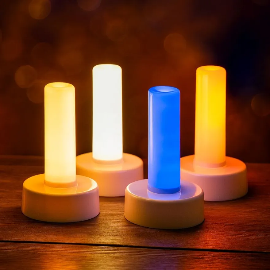 LED-Säule, warmweißes Licht, 13cm hoch, inkl. Timer